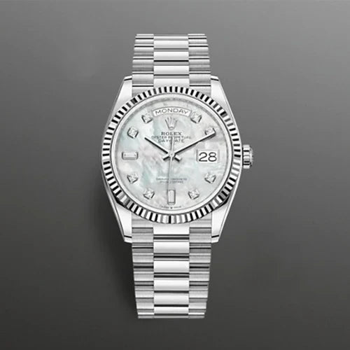 로렉스 DAY-DATE 오이스터 화이트 골드 진주자개 다이얼 36MM · 오** 고객님