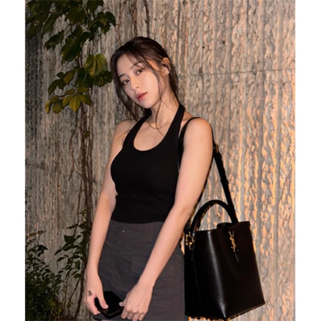 생로랑 샤이니 레더 르 37 라버킷백 (강민아,박민주 ,오눅,채정안 착용)