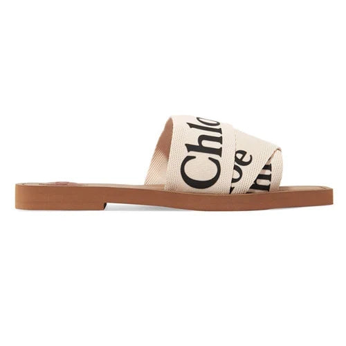 끌로에 Woody logo-print canvas slides (2color)-재입고!!- · 신** 고객님