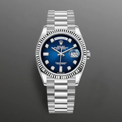 로렉스 DAY-DATE 오이스터 화이트 골드 블루 옴브레 다이얼 36MM · 조** 고객님