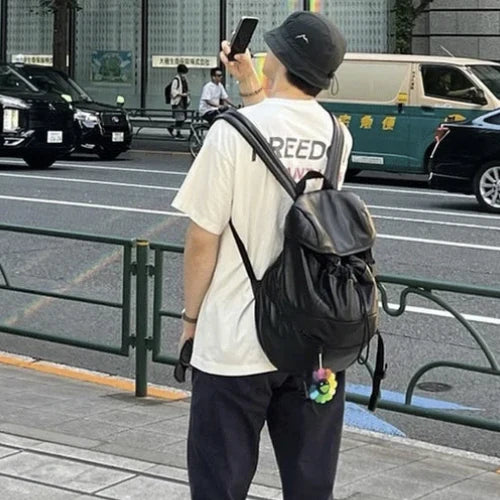 생로랑 백팩 그레인 레더 블랙 (차은우, 변우석 착용) · 강** 고객님
