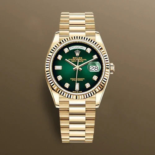 로렉스 DAY-DATE 오이스터 옐로우 골드 그린 옴브레 다이얼 36MM · 박** 고객님